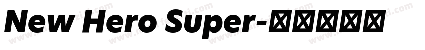 New Hero Super字体转换